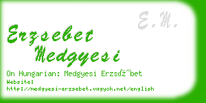 erzsebet medgyesi business card